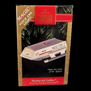 Hallmark STAR TREK Shuttlecraft Galileo Collectible Ornament with voice & sound!
